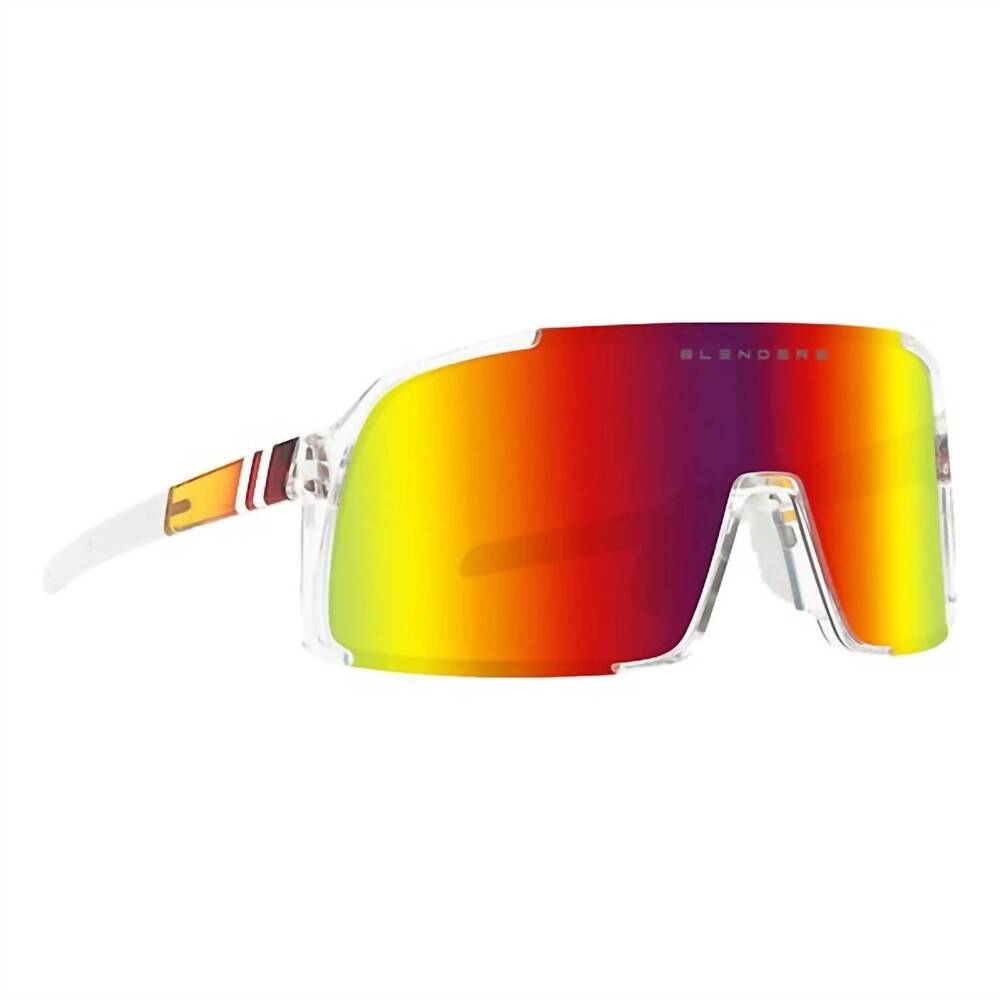 NEW BLENDER men's exposé polarized sunglasses in future ruler clear / rainbow
